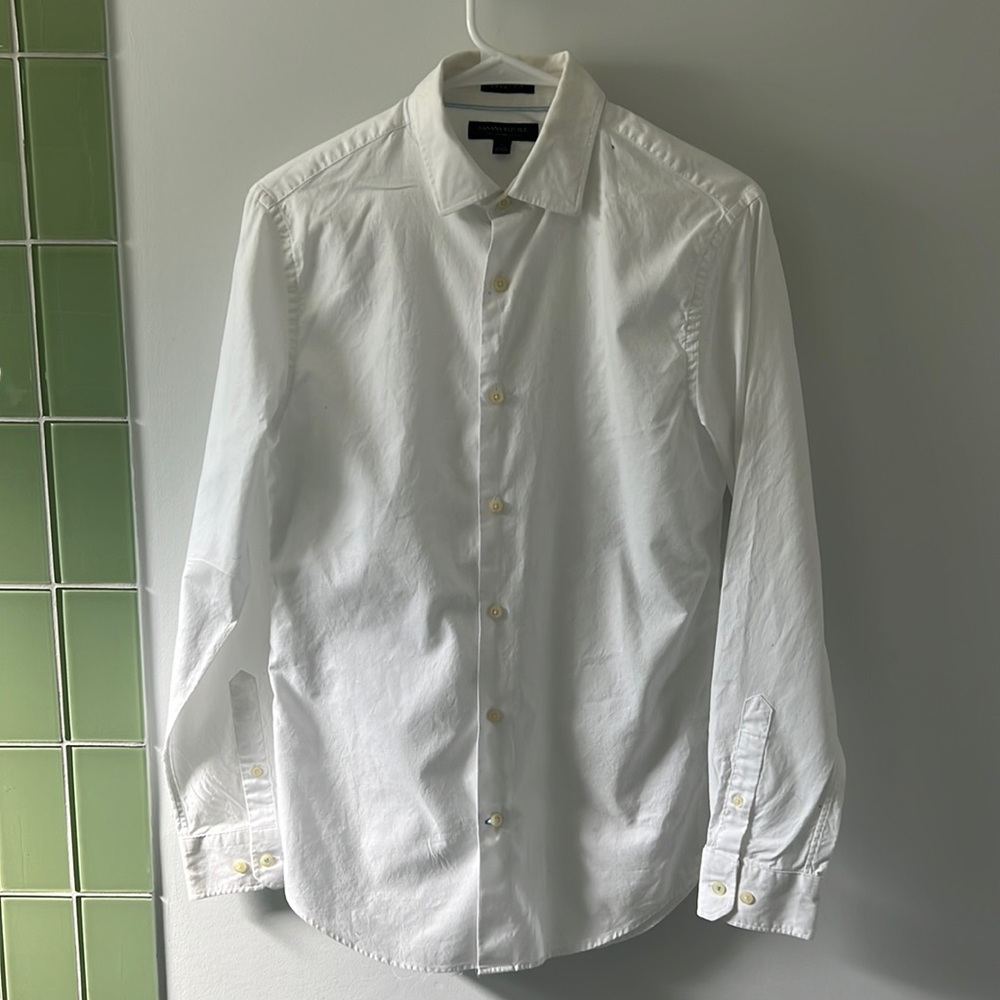 Banana Republic Button Up Shirt - White - Small